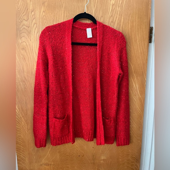 Cat and Jack sequin sparkle cardigan sweater XL 14/16 - Picture 1 of 6